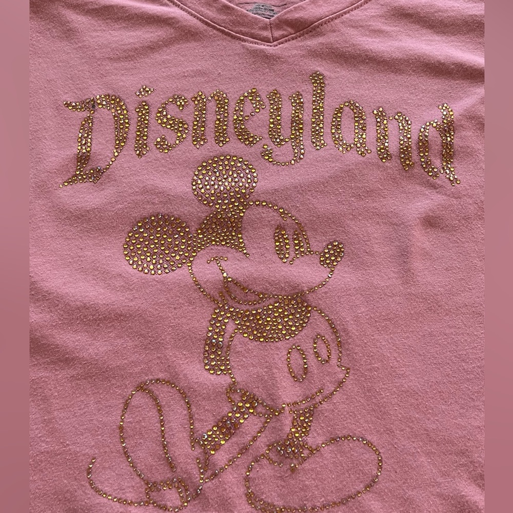 Pink Rhinestone Mickey Mouse Disneyland T-shirt